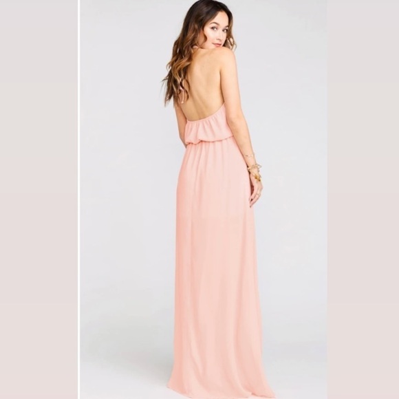 Show Me Your Mumu Heather Halter Dress in Frosty Pink - Picture 2 of 9